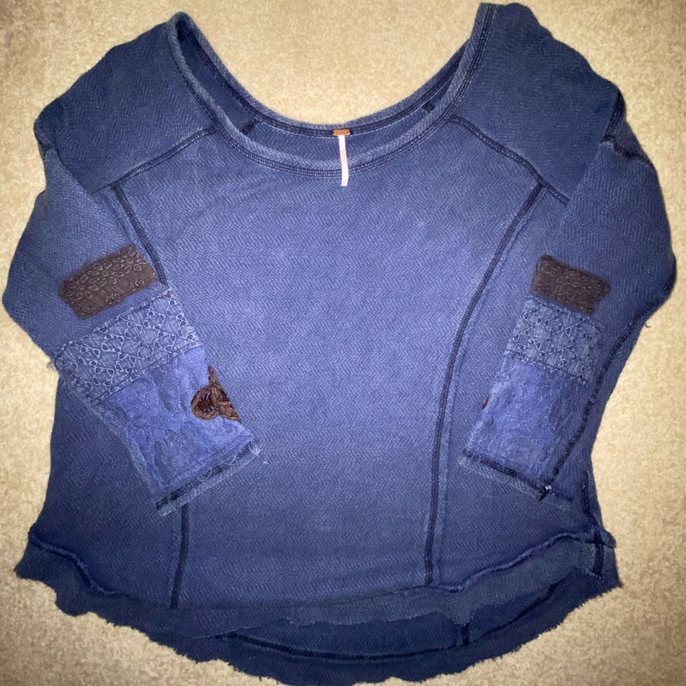 Free People Blue Sweater